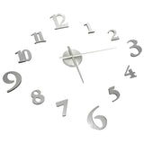 VidaXL 3D-Wanduhr modern XXL 100 cm silberfarben