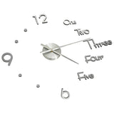 VidaXL 3D-Wanduhr modern XXL 100 cm silberfarben