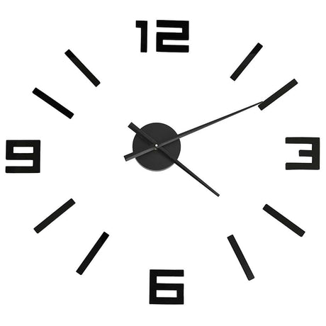 VidaXL 3D-Wanduhr modern XXL 100 cm Schwarz