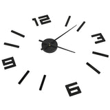 VidaXL 3D-Wanduhr modern XXL 100 cm Schwarz