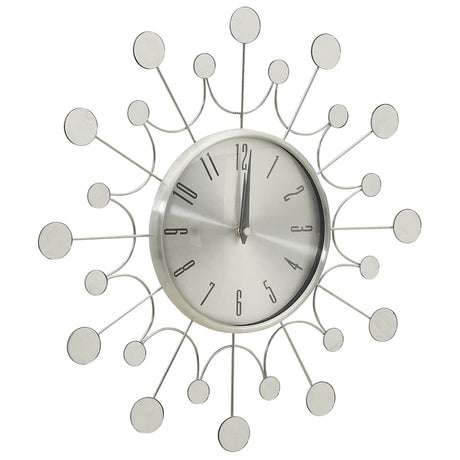 Vidaxl Wanduhr 40 cm Metall Silber gefärbt