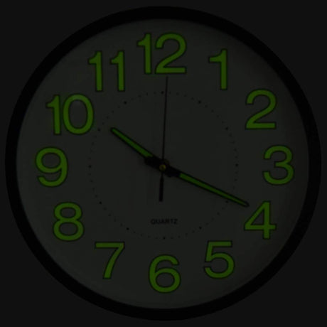 Vidaxl Wanduhr leuchtend 30 cm schwarz