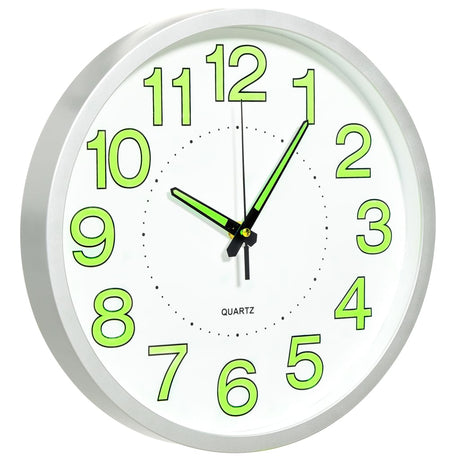Vidaxl Wanduhr leuchtend 30 cm Weiß