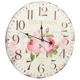 Vidaxl Wanduhr Vintage -Stil 60 cm Blumen