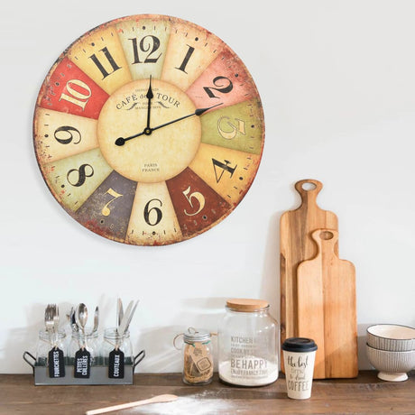 Vidaxl Wanduhr Vintage Style 60 cm Multi -Gelegenheiten
