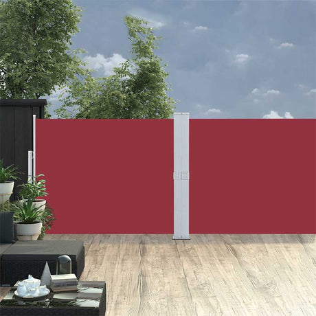 Vidaxl Garden Bildschirm ausziehbar 140x1200 cm rot