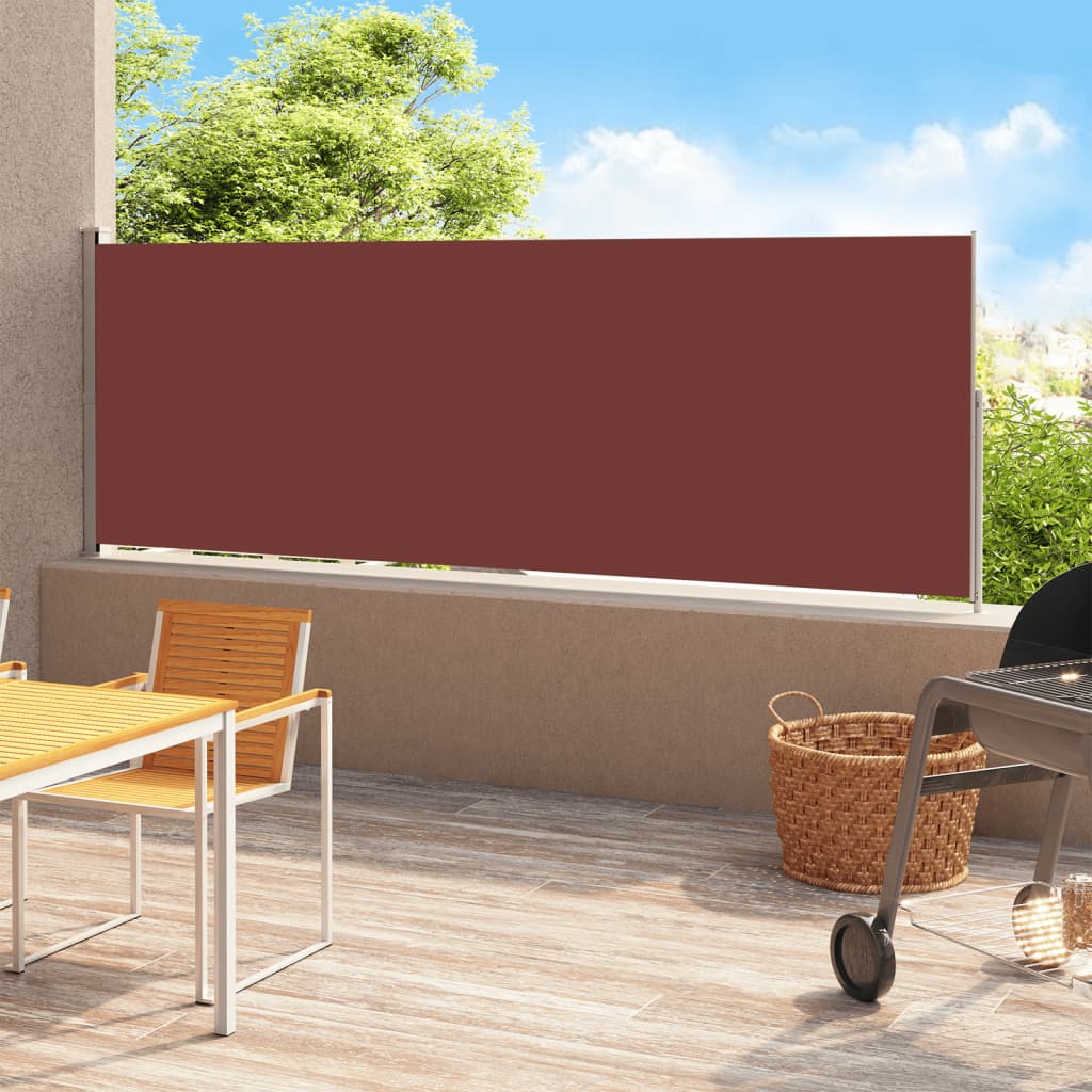 Vidaxl Garden Bildschirm ausziehbar 200x500 cm Braun