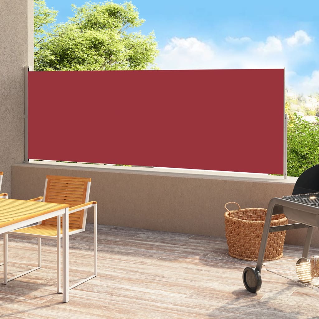 Vidaxl Garden Bildschirm ausziehbar 220x500 cm rot