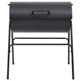 Vidaxl Grillfett mit 2 Kochgrillen 80x95x90 cm Stahl schwarz