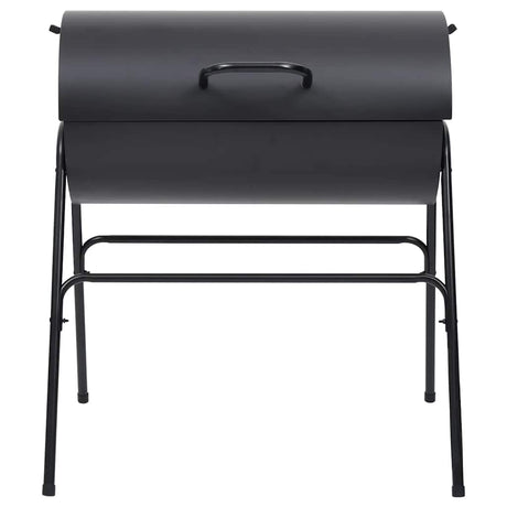 Vidaxl Grillfett mit 2 Kochgrillen 80x95x90 cm Stahl schwarz