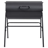 Vidaxl Grillfett mit 2 Kochgrillen 80x95x90 cm Stahl schwarz