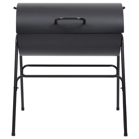 Vidaxl Grillfett mit 2 Kochgrillen 80x95x90 cm Stahl schwarz