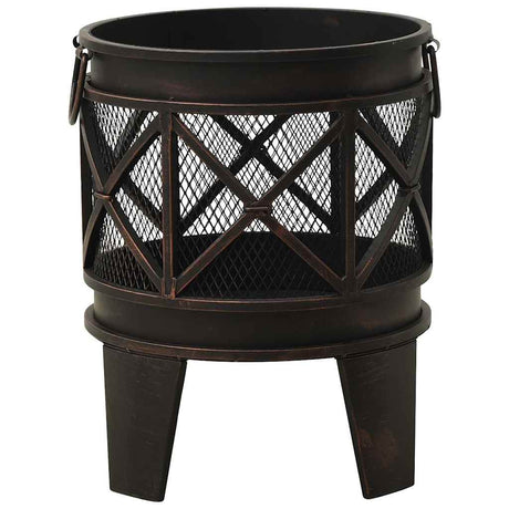 Vidaxl -Kamin mit Poker Ø42x54 cm Stahl