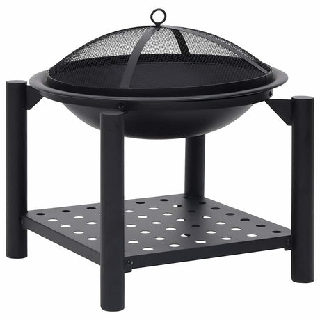Vidaxl vuurplaats met pook 54x54x55 cm staal