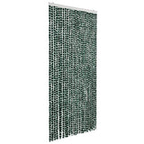 Vidaxl Fly Vorhang 100x220 cm Chenille grün und weiß