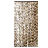 Vidaxl Fly Vorhang 100x220 cm Chenille Beige und Braun