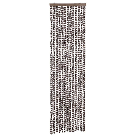 Vidaxl Fly Vorhang 56x185 cm Chenille Brown und Weiß