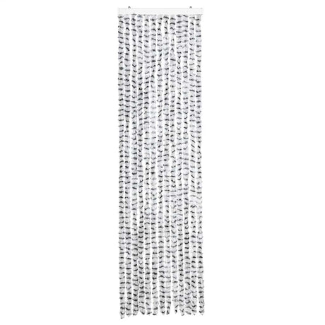 Vidaxl Fly Vorhang 56x185 cm Chenille hell und dunkelgrau