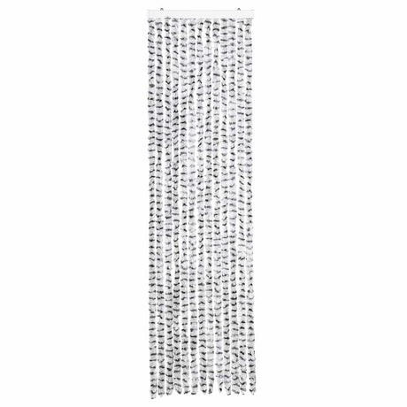Vidaxl Fly Vorhang 56x185 cm Chenille hell und dunkelgrau