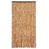Vidaxl Fly Vorhang 100x220 cm Chenille Ocker und Weiß