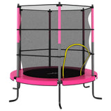 Vidaxl -Trampolin mit Sicherheitsnetz um 140 x 160 cm rosa