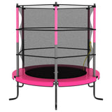 Vidaxl -Trampolin mit Sicherheitsnetz um 140 x 160 cm rosa