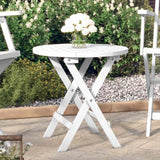 Vidaxl tuintafel inklapbaar ø 46 cm massief acaciahout wit
