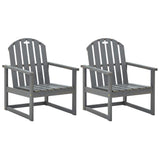 Vidaxl tuinstoelen 2 st massief acaciahout grijs
