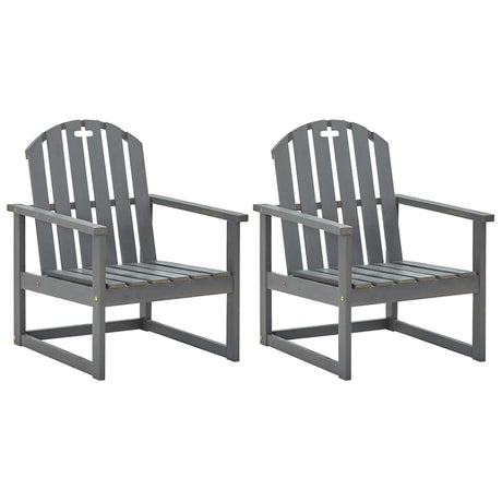 Vidaxl tuinstoelen 2 st massief acaciahout grijs