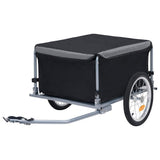 VidaXL Fahrradanhänger 65 kg Schwarz und Grau