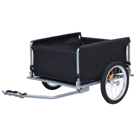 VidaXL Fahrradanhänger 65 kg Schwarz und Grau