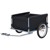 VidaXL Fahrradanhänger 65 kg Schwarz und Grau