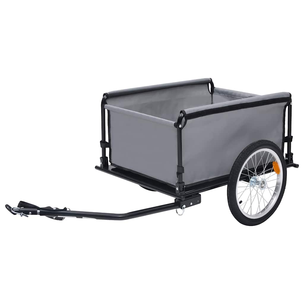 Vidaxl -Fahrradanhänger 65 kg Grau und Orange