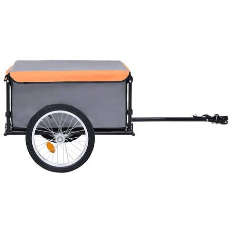 Vidaxl -Fahrradanhänger 65 kg Grau und Orange
