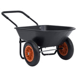 Vidaxl -Schubkarren 100 kg 78 l Schwarz und Orange