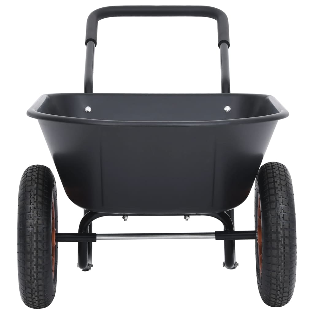 Vidaxl -Schubkarren 100 kg 78 l Schwarz und Orange
