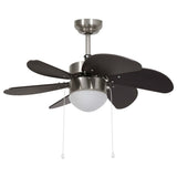 Vidaxl Deckenventilator mit Lampe 76 cm dunkelbraun