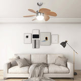 Vidaxl Deckenventilator mit Lampe 76 cm hellbraun