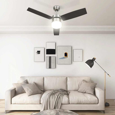 Vidaxl Deckenventilator mit Lampenfernbedienung 108 cm dunkelbraun
