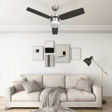 Vidaxl Deckenventilator mit Lampenfernbedienung 108 cm dunkelbraun