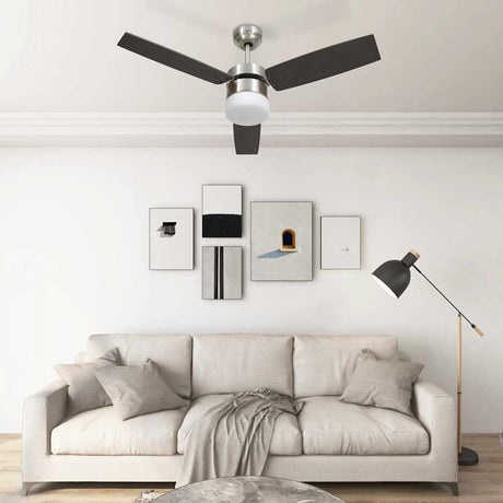 Vidaxl Deckenventilator mit Lampenfernbedienung 108 cm dunkelbraun