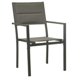 Vidaxl tuinstoelen 2 st textileen en staal grijs en antracietkleurig