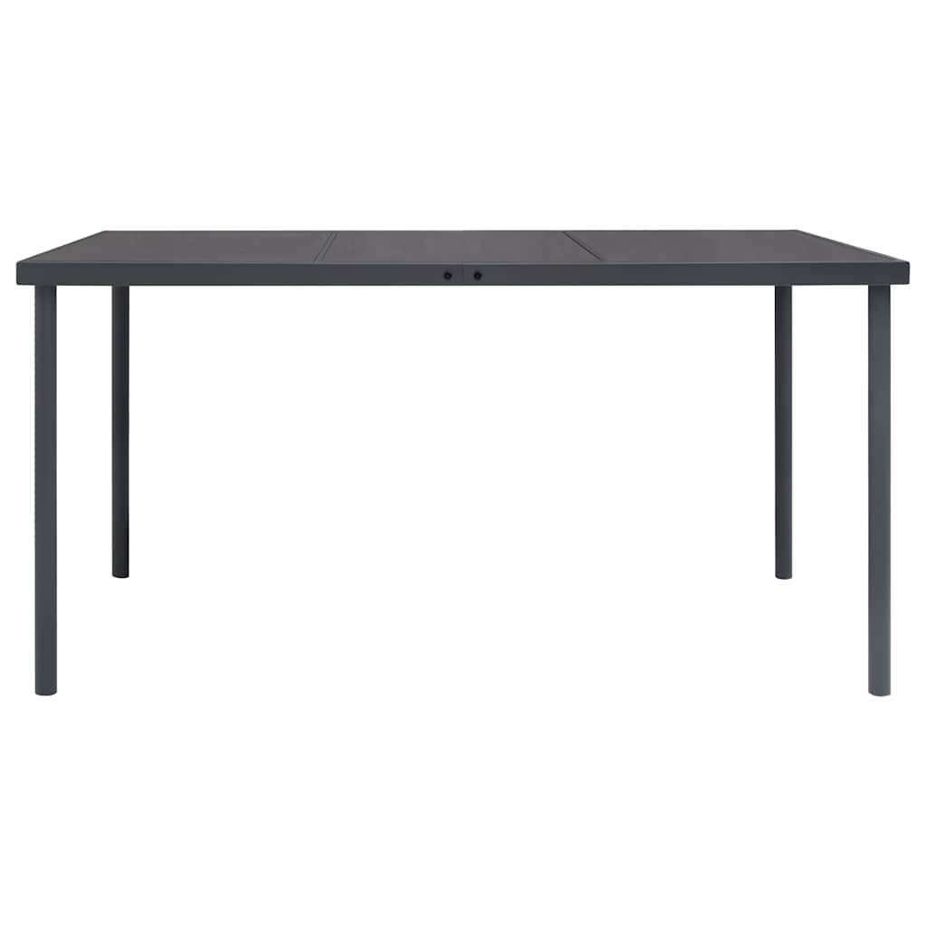 Vidaxl tuintafel 150x90x74 cm staal antracietkleurig