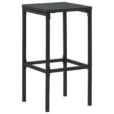 Vidaxl barkrukken met kussens 3 st poly rattan zwart