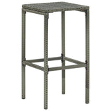 Vidaxl barkrukken met kussens 3 st poly rattan grijs