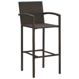 Vidaxl barkrukken 4 st poly rattan bruin