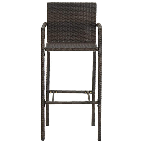 Vidaxl barkrukken 4 st poly rattan bruin