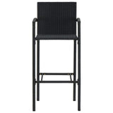 Vidaxl barkrukken 4 st poly rattan zwart