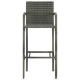 Vidaxl barkrukken 4 st poly rattan grijs