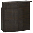 Vidaxl tuinbartafel 120x55x110 cm poly rattan bruin